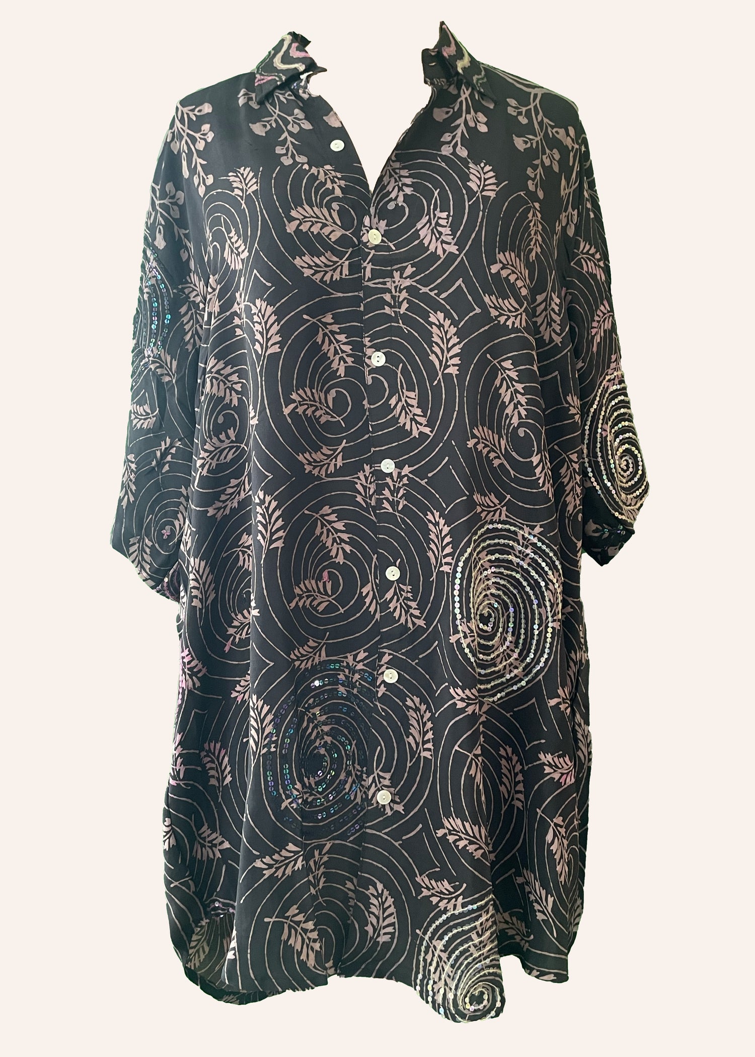 Astralagus Silk Crepe Oversized Shirt ~ Liberty