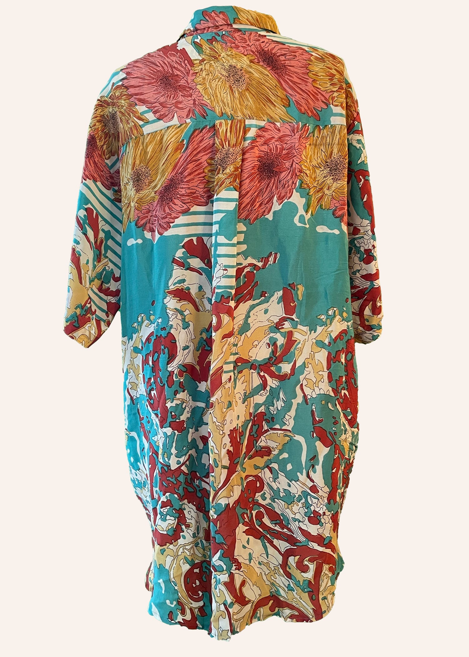 Astralagus Silk Crepe Oversized Shirt ~ Maui