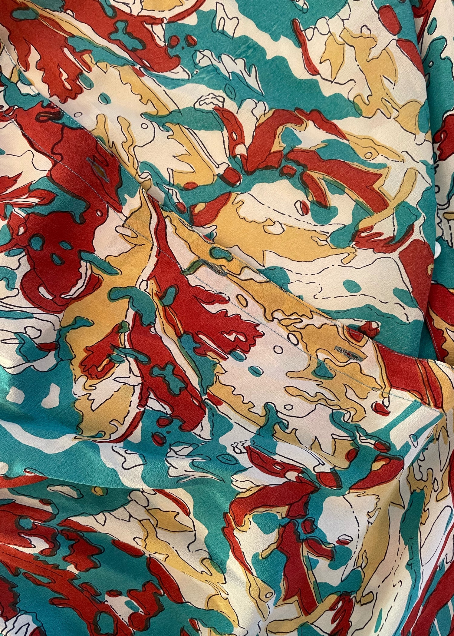Astralagus Silk Crepe Oversized Shirt ~ Maui