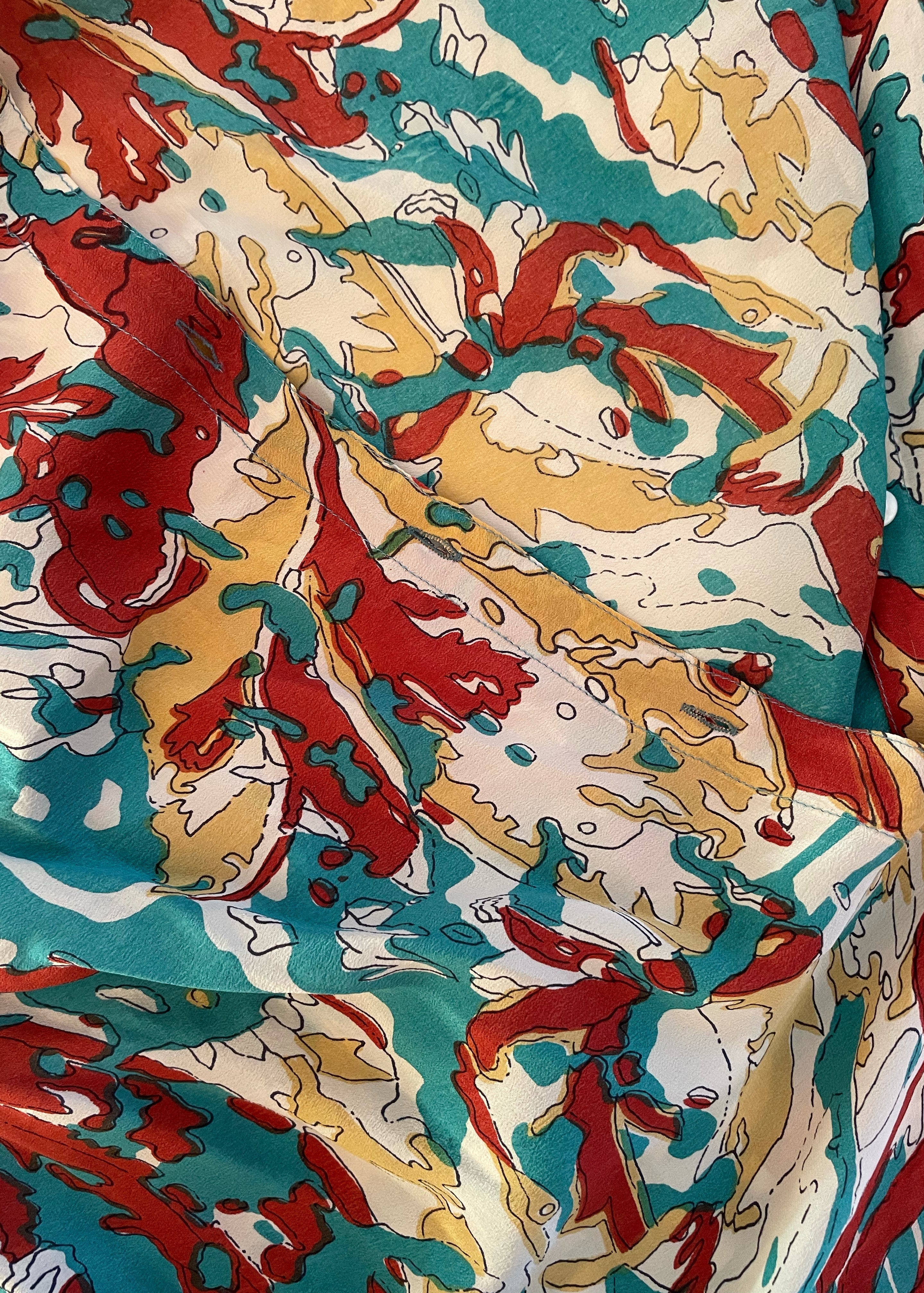 Astralagus Silk Crepe Oversized Shirt ~ Maui