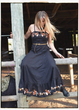 Load image into Gallery viewer, Adenium Linen/Cotton Blend Embroidered Maxi Dress
