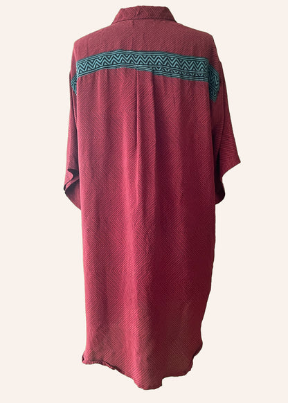 Astralagus Silk Crepe Oversized Shirt ~ Toreador