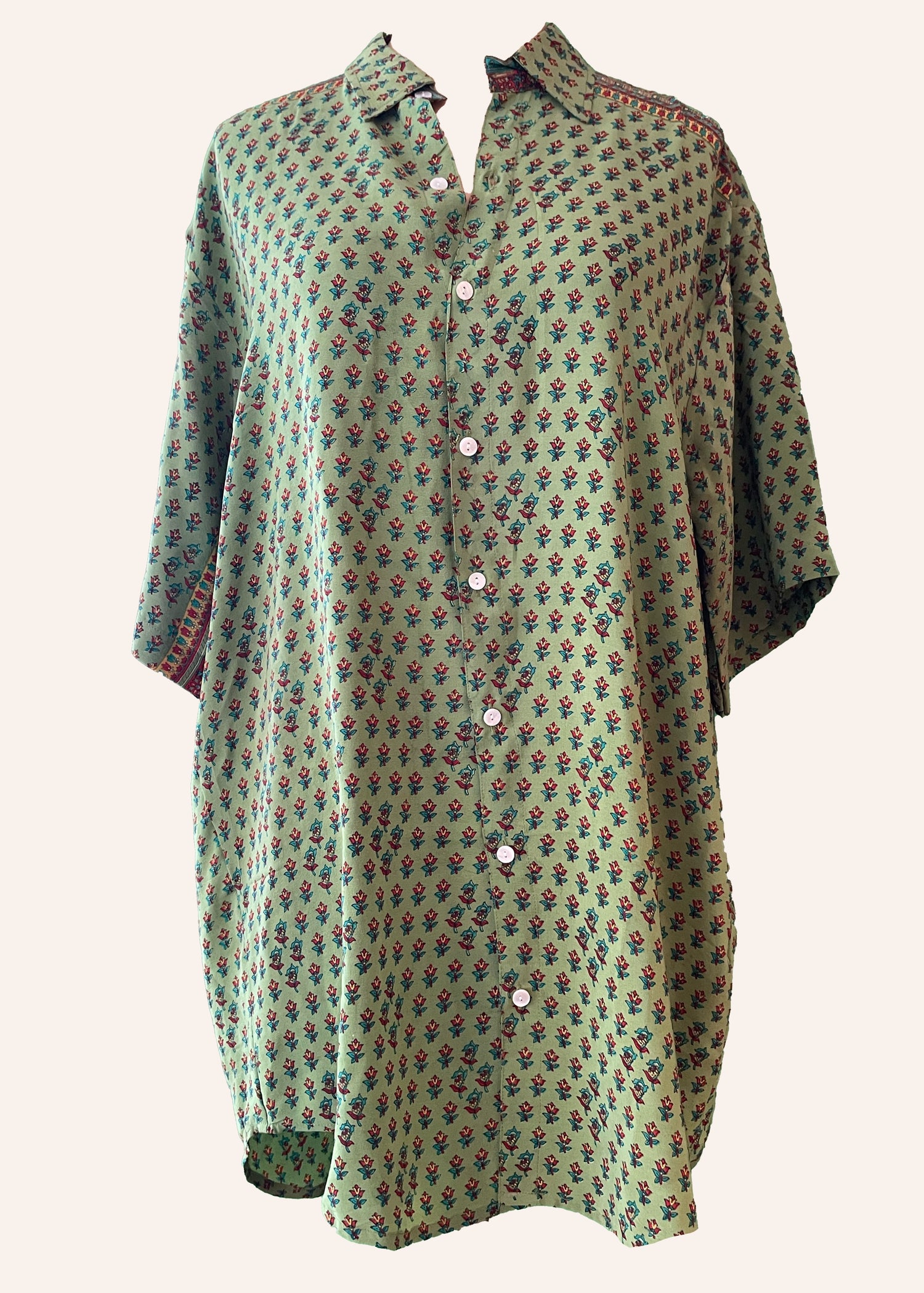 Astralagus Silk Crepe Oversized Shirt ~ Tendril