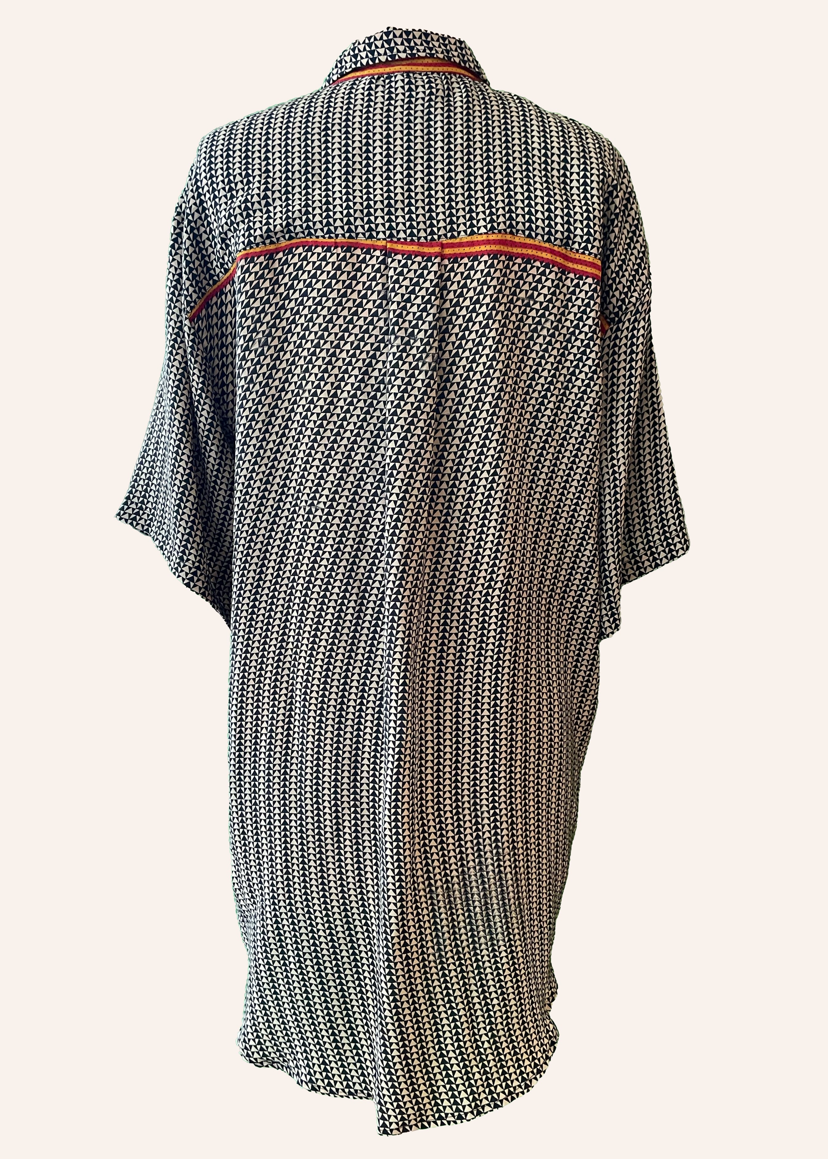 Astralagus Silk Crepe Oversized Shirt ~ Filigree