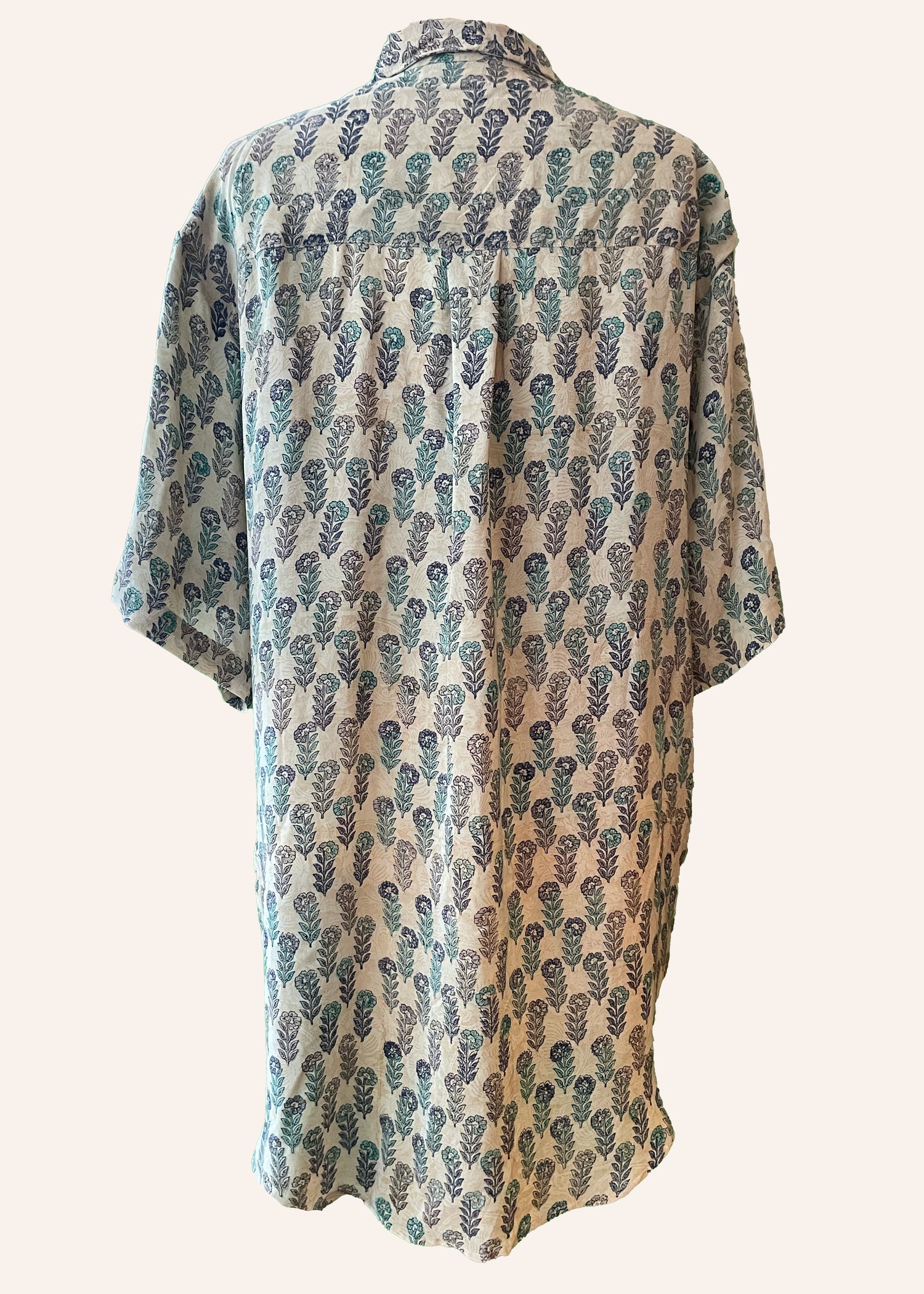 Astralagus Silk Crepe Oversized Shirt ~ Elm