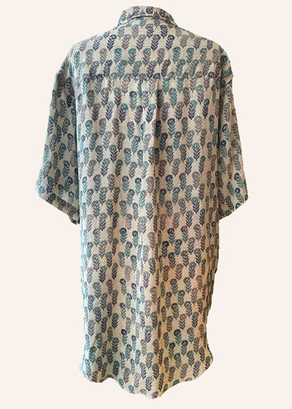 Astralagus Silk Crepe Oversized Shirt ~ Elm