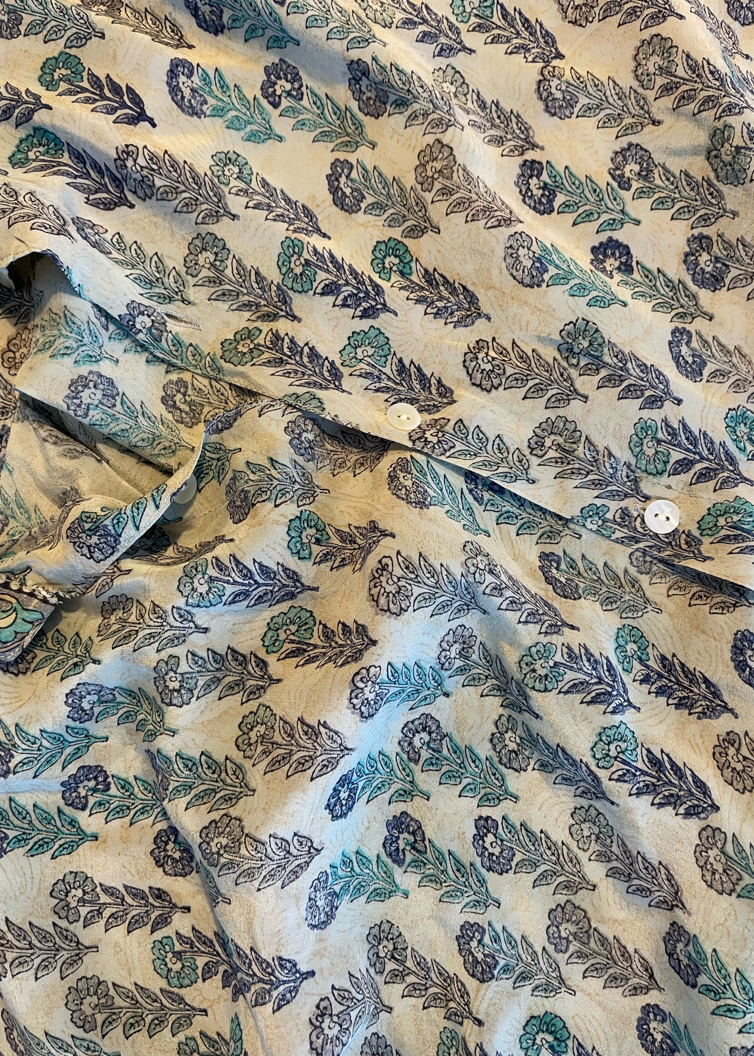 Astralagus Silk Crepe Oversized Shirt ~ Elm
