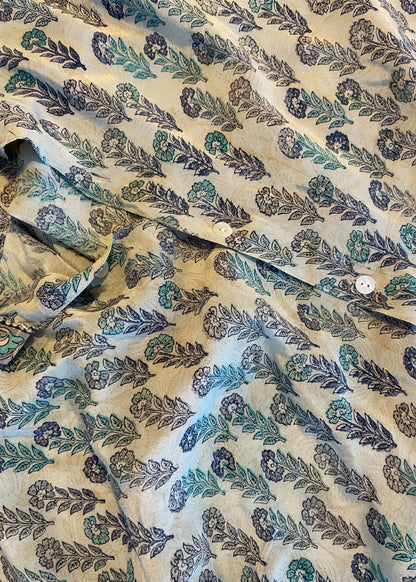 Astralagus Silk Crepe Oversized Shirt ~ Elm