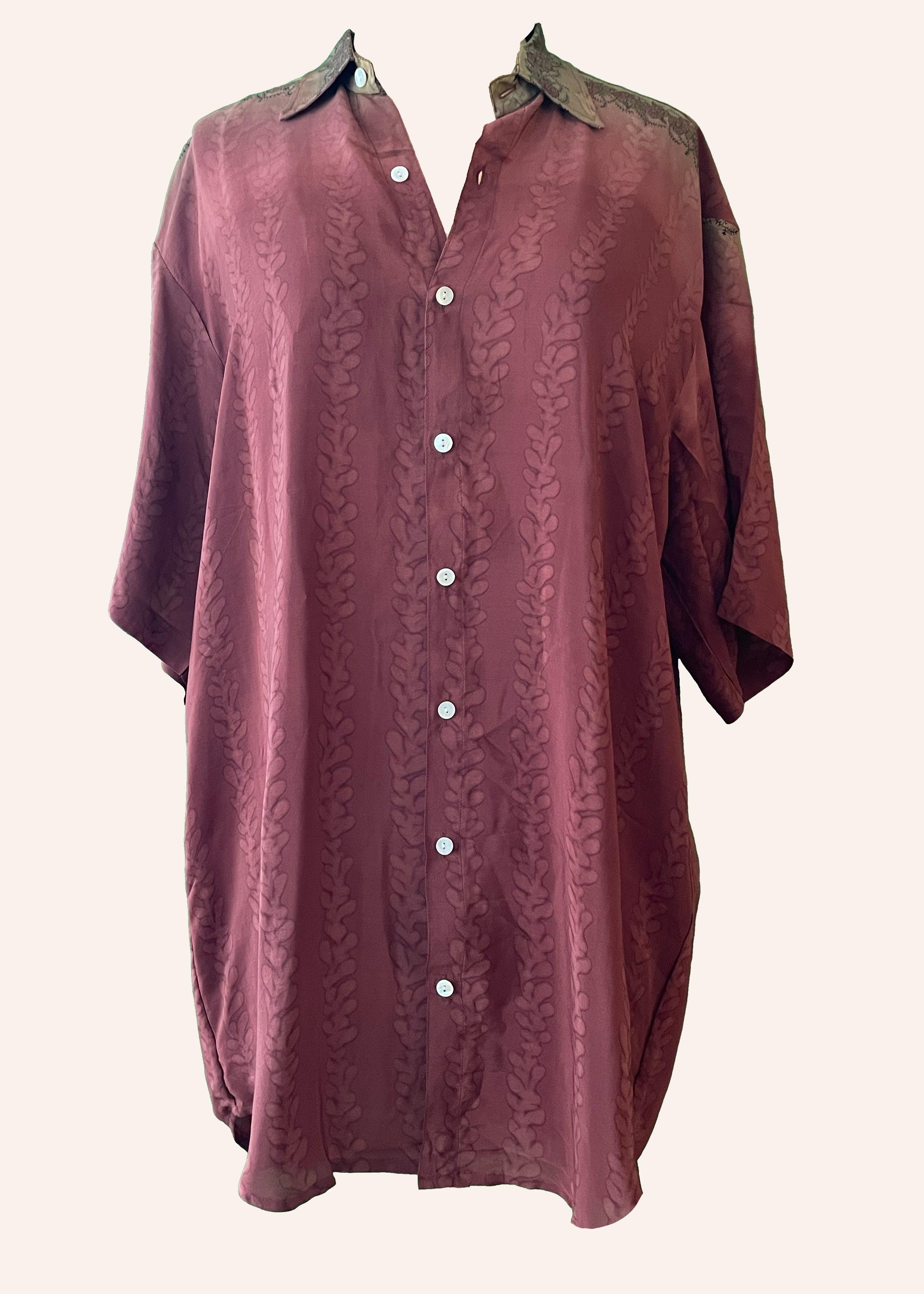 Astralagus Silk Crepe Oversized Shirt ~ Watermark