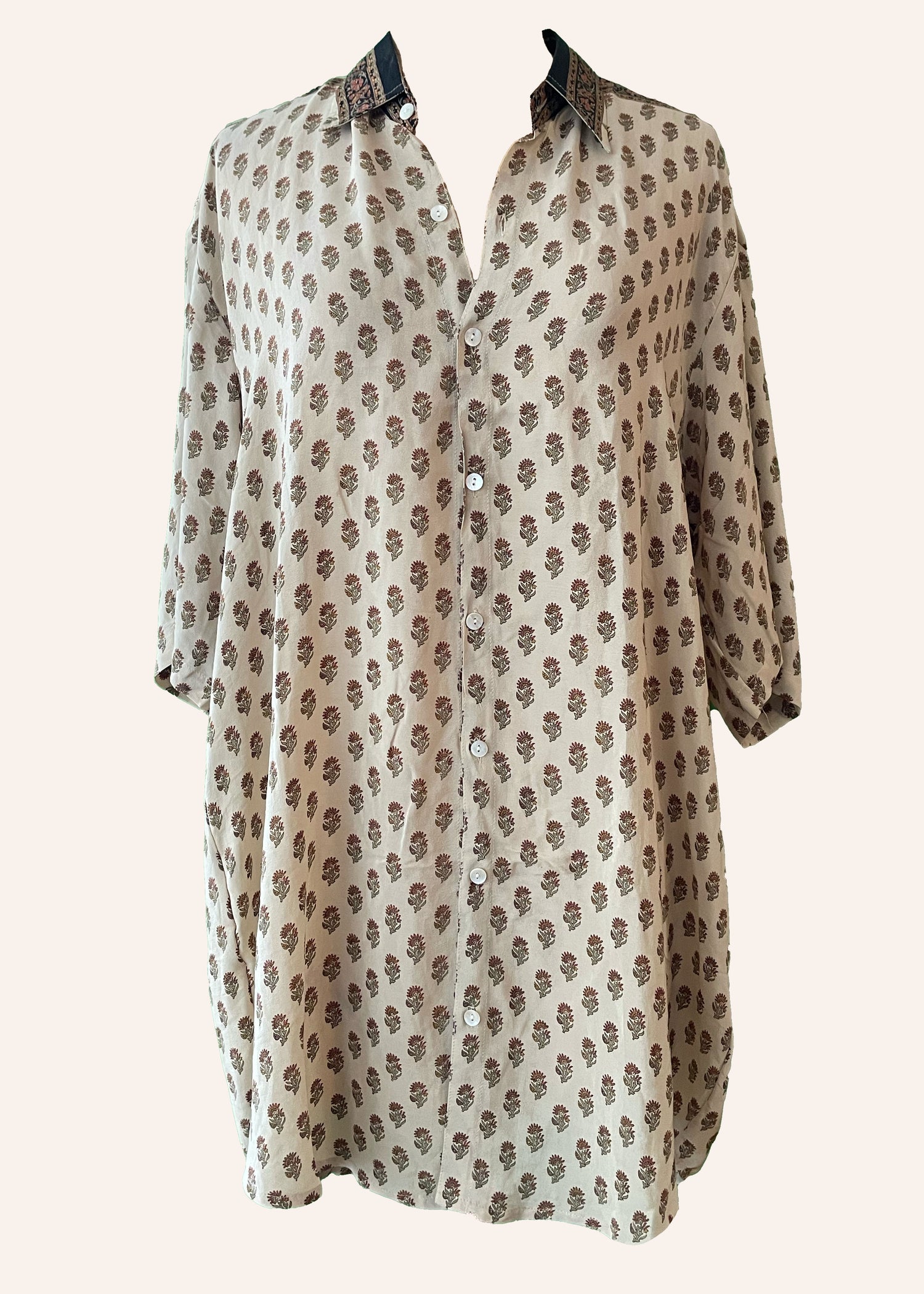 Astralagus Silk Crepe Oversized Shirt ~ Spruce