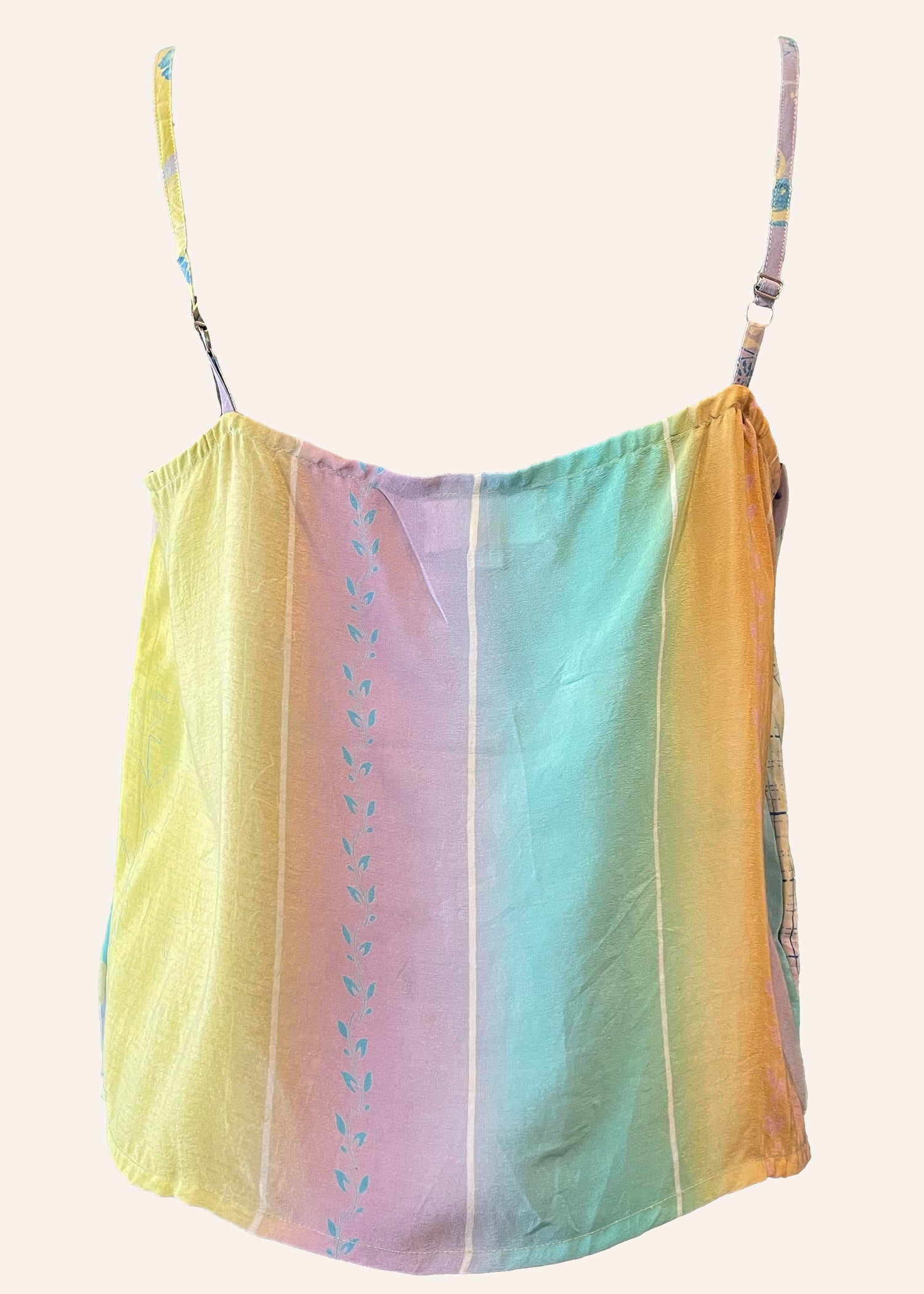 Reseda Silk Crepe Camisole Top ~ Limeade XL