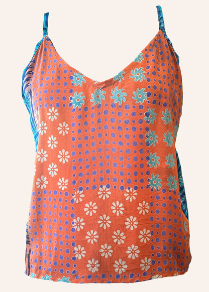 Reseda Silk Crepe Camisole Top ~ Mecca XL