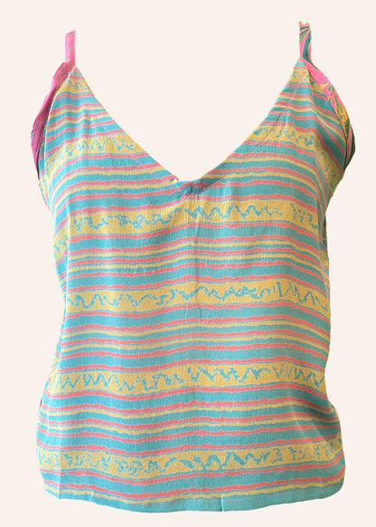 Reseda Silk Crepe Camisole Top ~ Phlox S