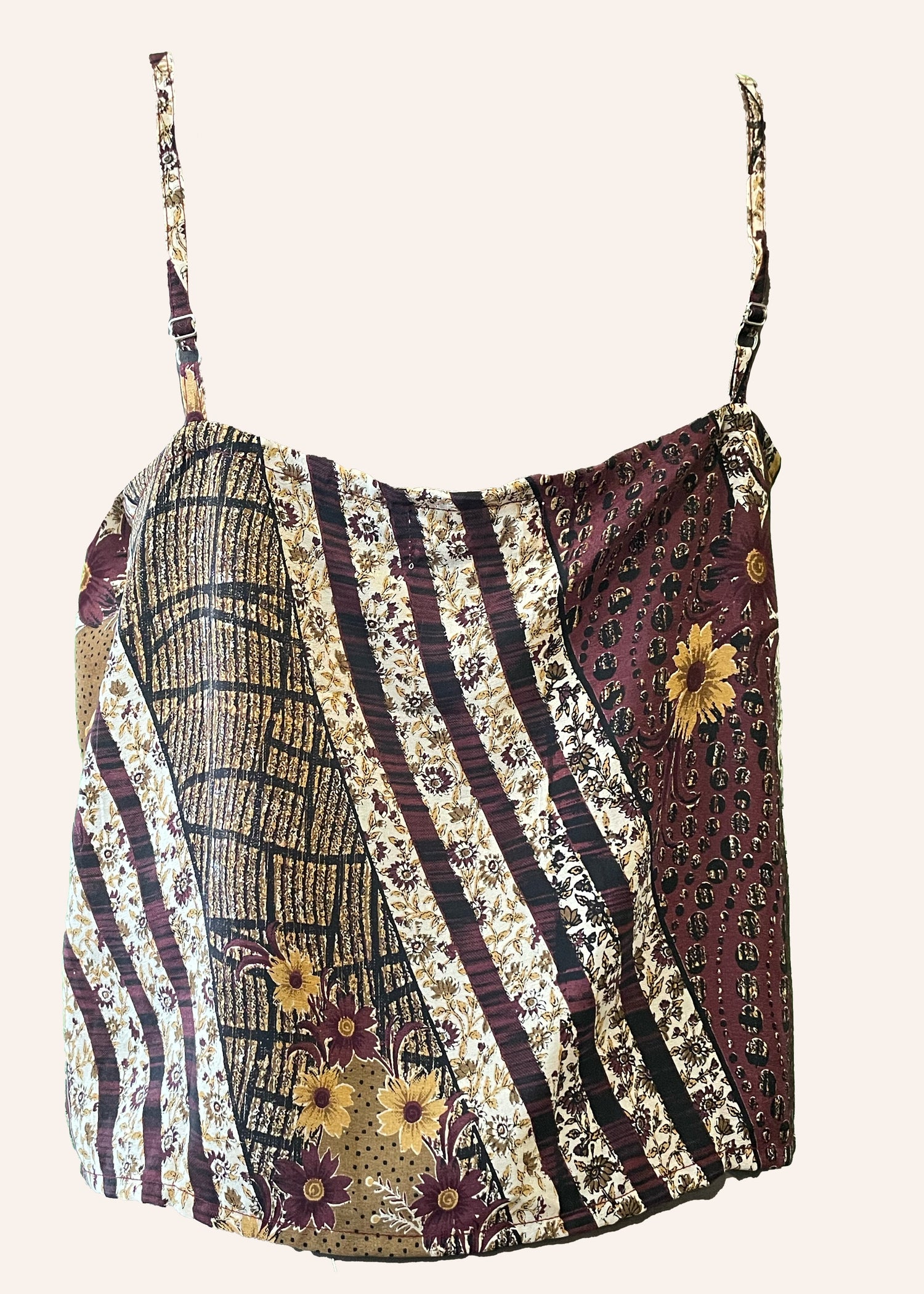 Reseda Silk Crepe Camisole Top ~ Plum XL