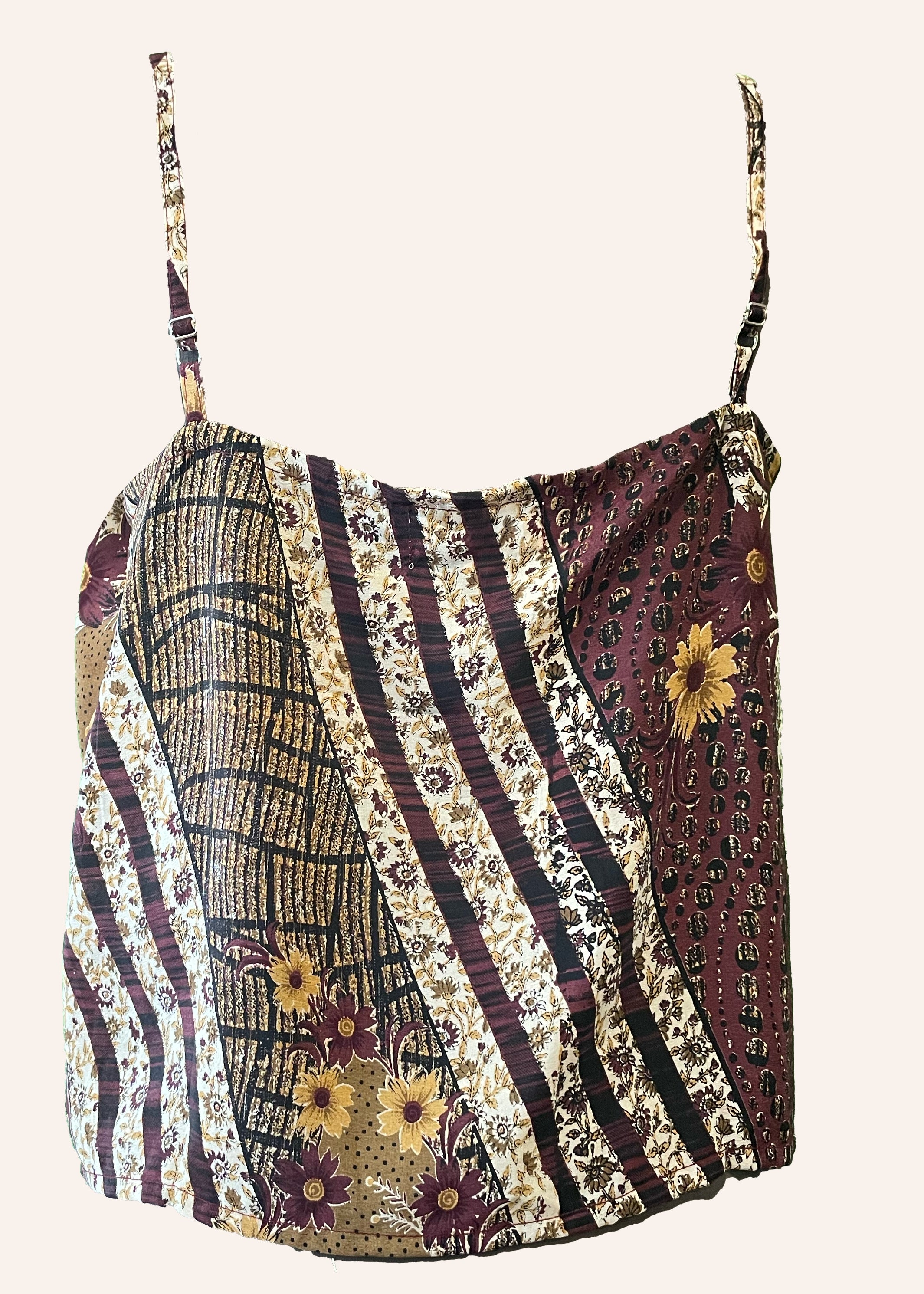 Reseda Silk Crepe Camisole Top ~ Plum XL