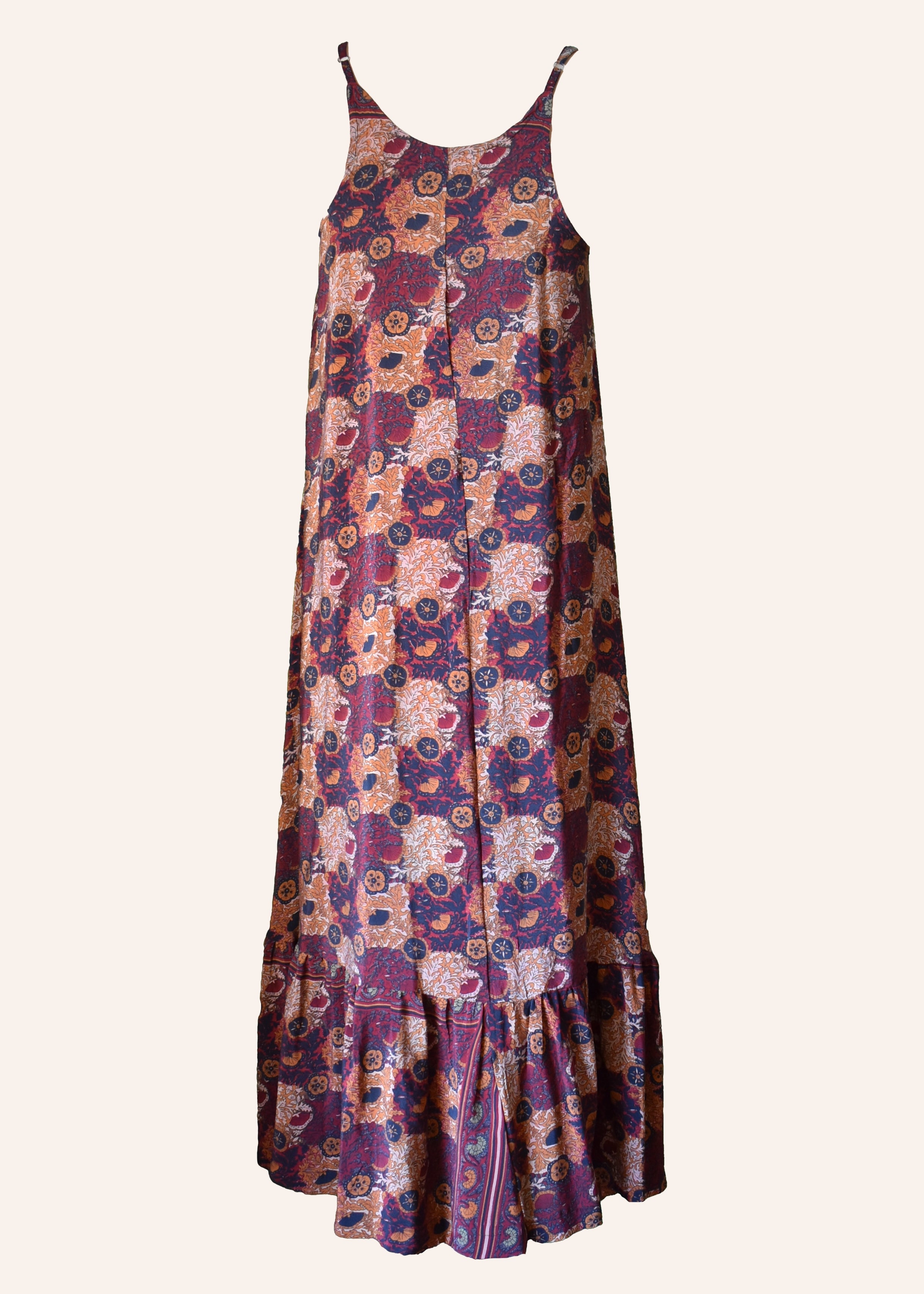 Eustoma Silk Crepe Swing Maxi Dress ~ Seneca L