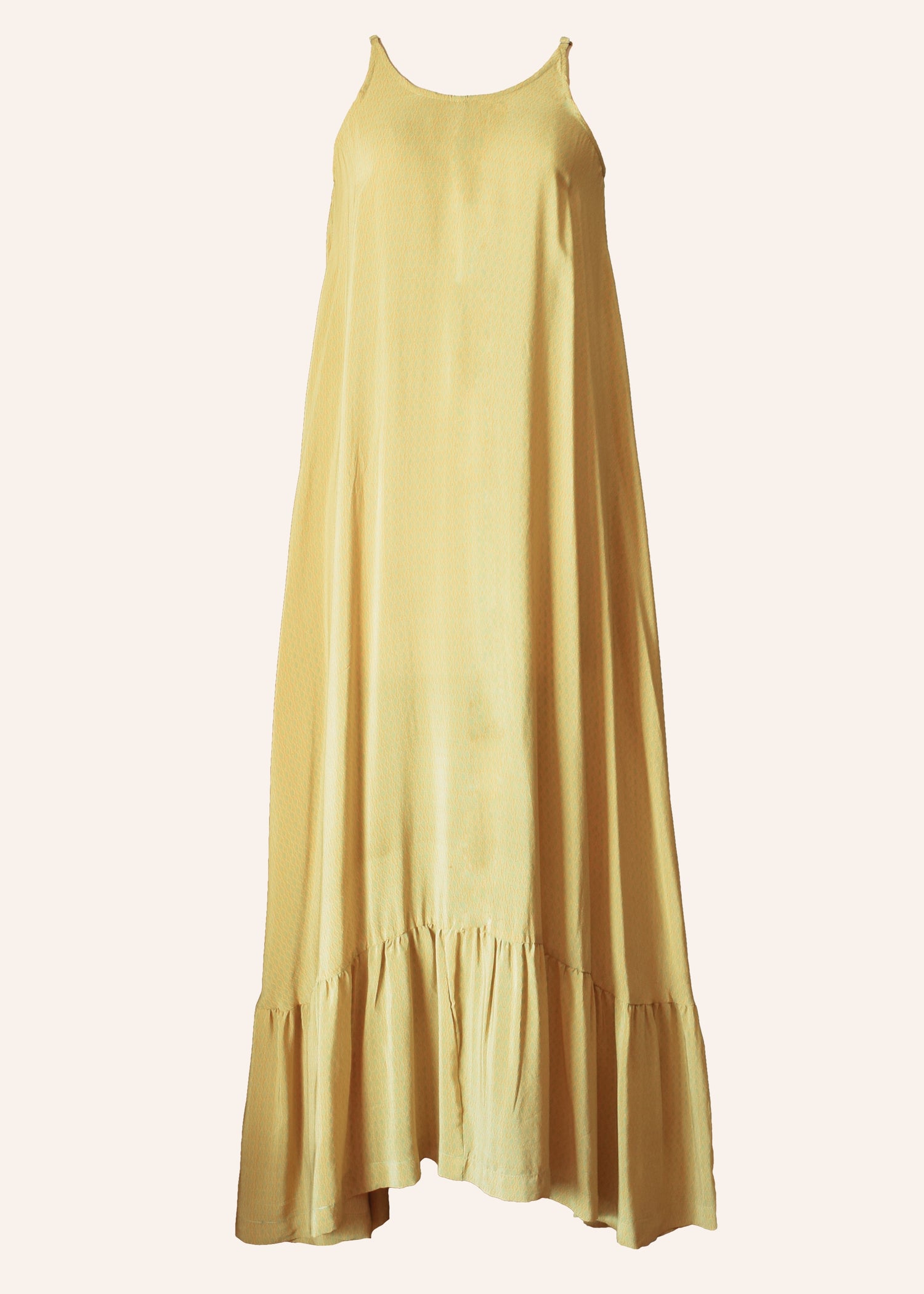 Eustoma Silk Crepe Swing Maxi Dress ~ Snake Eye L