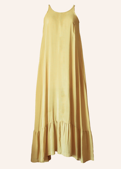 Eustoma Silk Crepe Swing Maxi Dress ~ Snake Eye L