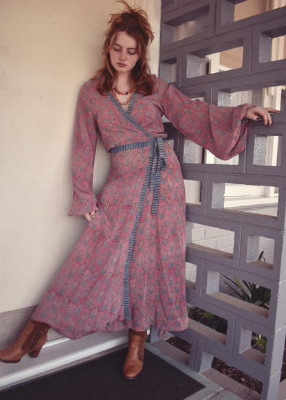 Caladium Silk Wrap Dress ~ Canyon S