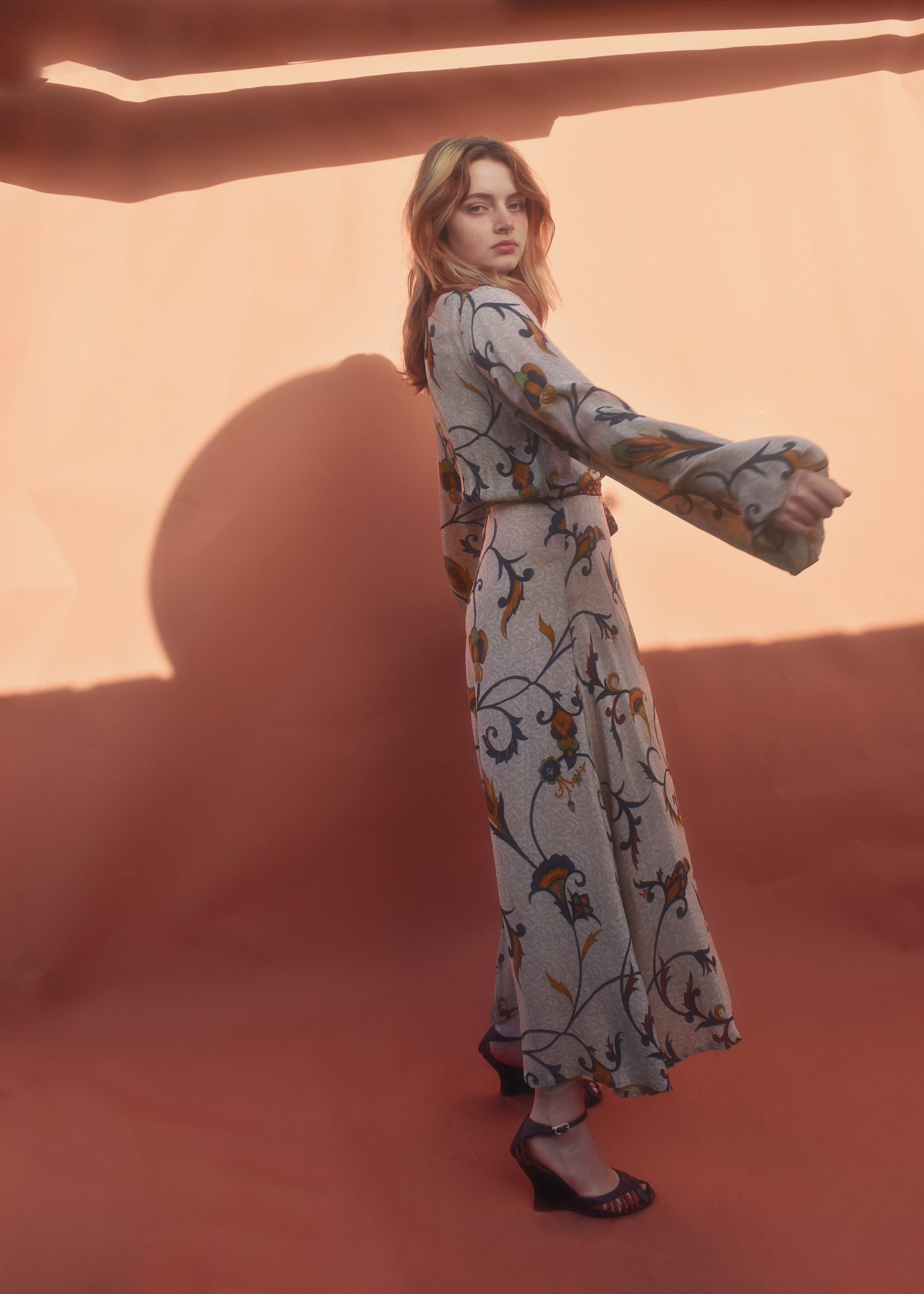 Caladium Wrap Silk Dress ~ Cathay M