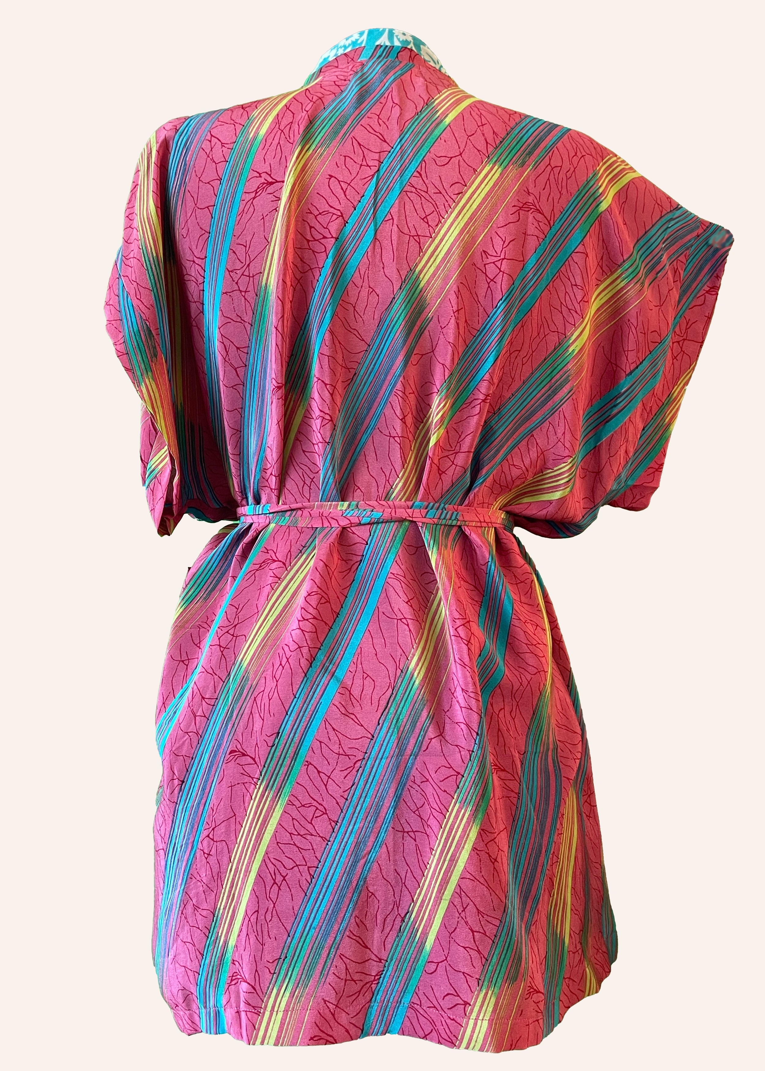Silk crepe repurposed reclaimed recycled saree sari  vintage boho bohemian women&
