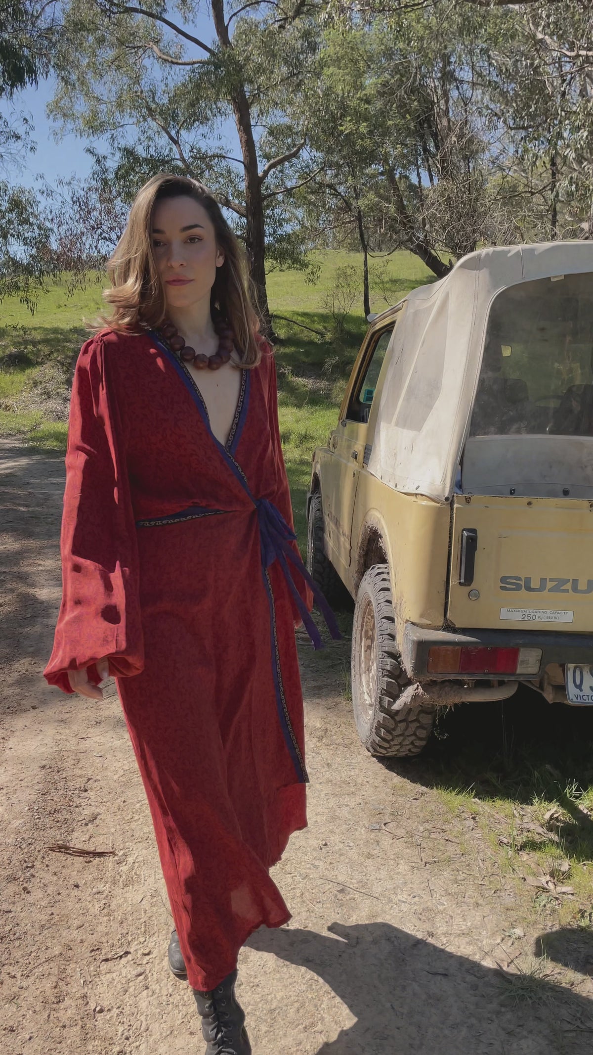 Caladium Wrap Silk Dress ~ Rhythmic L