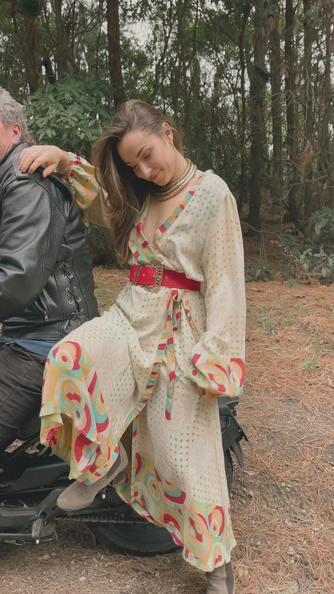 Caladium Wrap Silk Dress ~ Haute XL