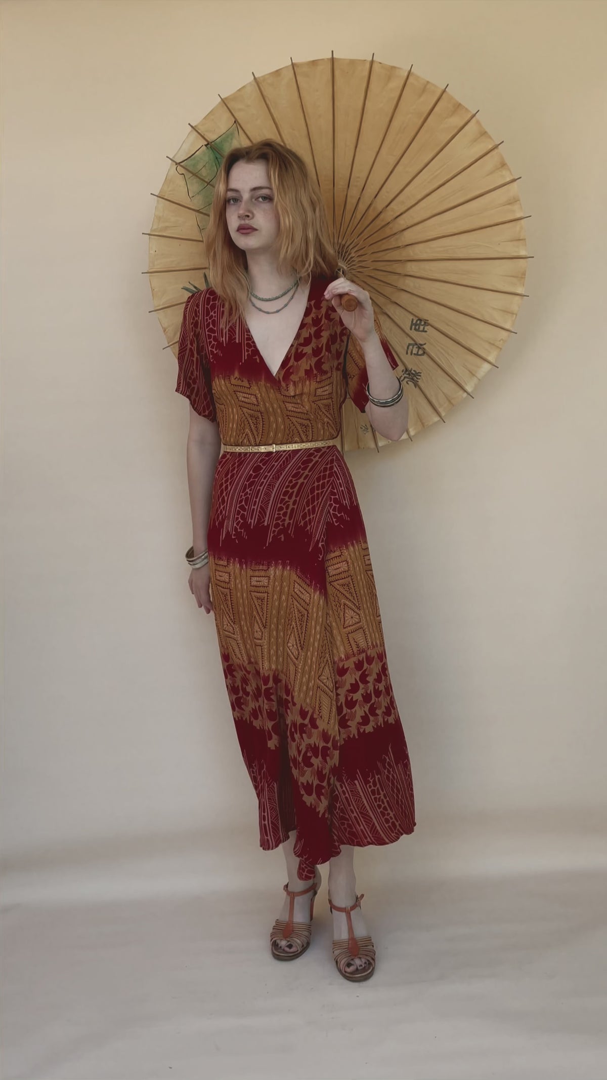 Liatris Silk Crepe Flutter Sleeve Wrap Dress ~ Topaz XS
