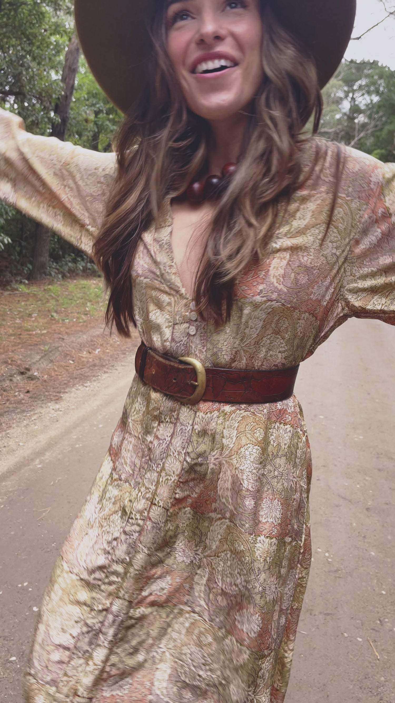 Zea Silk Crepe Kaftan Maxi Dress ~  Nomad XL