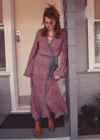 Caladium Silk Wrap Dress ~ Canyon S